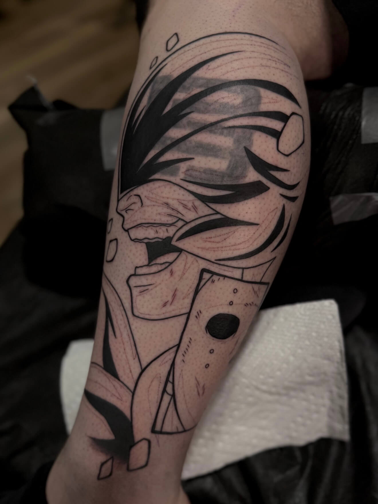 During cover up tattoo — Wade Whitman Madison Heights MI